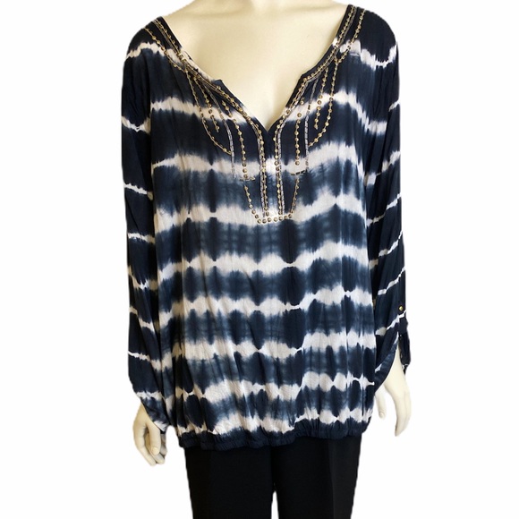 Gloria Vanderbilt Tops - SALE ❤️ GLORIA VANDERBILT Black White Tie Dye 3X